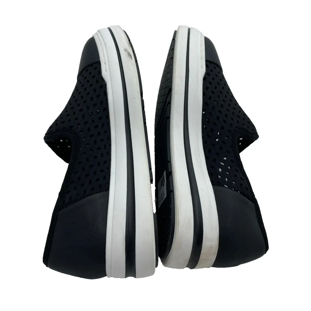 Clarks‎ Audreigh Star Shoes Womens Size 8M Black Suede Platform Comfort Sneakers